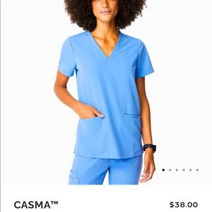 Figs Casma Scrub top - color - Ceil blue